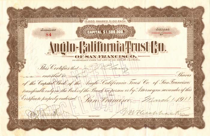 Anglo-California Trust Co. of San Francisco